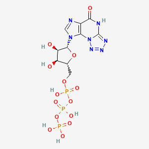 molecular formula C10H14N7O14P3 B14454207 Tetrazolo-oxo-purine nucleoside triphosphate CAS No. 77044-71-4
