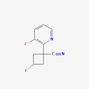 molecular formula C10H8F2N2 B1445421 顺式-3-氟-1-(3-氟吡啶-2-基)环丁烷-1-甲腈 CAS No. 1344145-38-5