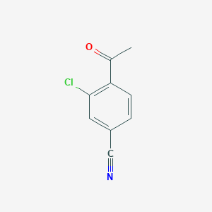 molecular formula C9H6ClNO B1445424 4-乙酰-3-氯苯甲腈 CAS No. 1096666-21-5