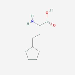 molecular formula C9H17NO2 B1445427 2-Amino-4-cyclopentylbutanoic acid CAS No. 1378266-29-5