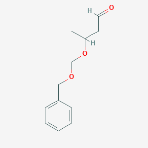 molecular formula C12H16O3 B14454279 3-[(Benzyloxy)methoxy]butanal CAS No. 74927-30-3