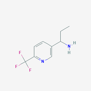 molecular formula C9H11F3N2 B1445431 1-(6-(Trifluoromethyl)pyridin-3-yl)propan-1-amine CAS No. 1270424-42-4