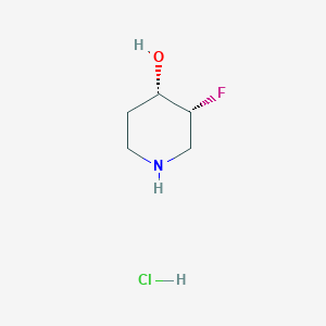 molecular formula C5H11ClFNO B1445434 (3R,4S)-3-fluoropiperidin-4-ol hydrochloride CAS No. 955028-89-4