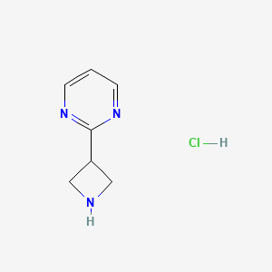 molecular formula C7H10ClN3 B1445435 2-(Azetidin-3-yl)pyrimidine hydrochloride CAS No. 1255531-13-5