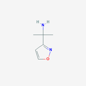 molecular formula C6H10N2O B1445436 2-(1,2-Oxazol-3-yl)propan-2-amine CAS No. 1401526-13-3