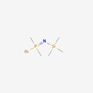 molecular formula C5H15BrNPSi B14454360 P,P-Dimethyl-N-(trimethylsilyl)phosphinimidic bromide CAS No. 73296-38-5