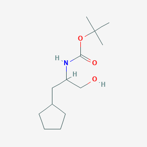 molecular formula C13H25NO3 B1445437 叔丁基 N-(1-环戊基-3-羟基丙-2-基)氨基甲酸酯 CAS No. 1454913-95-1