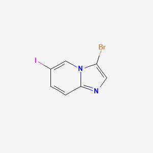 molecular formula C7H4BrIN2 B1445439 3-Bromo-6-iodoimidazo[1,2-A]pyridine CAS No. 1146615-52-2