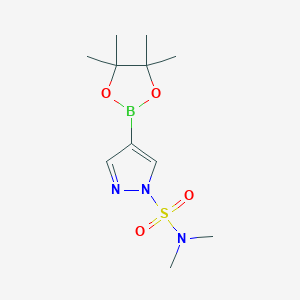 molecular formula C11H20BN3O4S B1445440 4-(4,4,5,5-Tetramethyl-[1,3,2]dioxaborolan-2-yl)-pyrazole-1-sulfonic acid dimethylamide CAS No. 959585-47-8