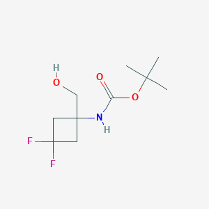 molecular formula C10H17F2NO3 B1445447 1-(Boc-amino)-3,3-difluorocyclobutane-1-methanol CAS No. 1232365-42-2
