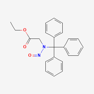 molecular formula C23H22N2O3 B14454474 Ethyl [nitroso(triphenylmethyl)amino]acetate CAS No. 75934-52-0