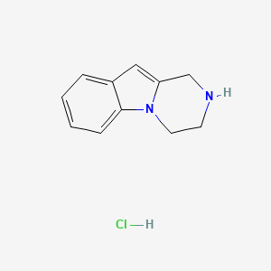 molecular formula C11H13ClN2 B1445448 1H,2H,3H,4H-pyrazino[1,2-a]indole hydrochloride CAS No. 18637-52-0