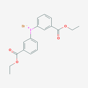 molecular formula C18H18BrIO4 B14454497 Bis[3-(ethoxycarbonyl)phenyl]iodanium bromide CAS No. 76028-81-4