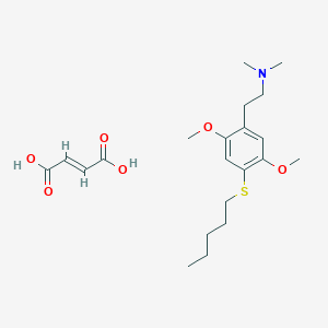 molecular formula C17H29NO2S.C4H4O4 B144545 N,N-Dimethyl-2-(2,5-dimethoxy-4-(pentylthio)phenyl)ethylamine maleate CAS No. 129658-18-0