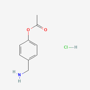 molecular formula C9H12ClNO2 B1445450 4-(Aminomethyl)phenyl acetate hydrochloride CAS No. 1803609-66-6