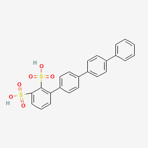 molecular formula C24H18O6S2 B14454515 3-[4-(4-Phenylphenyl)phenyl]benzene-1,2-disulfonic acid CAS No. 74218-63-6