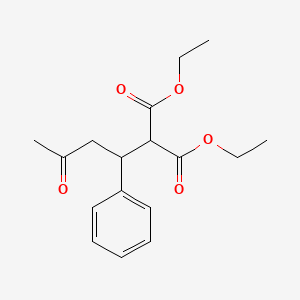 molecular formula C17H22O5 B14454523 Diethyl (3-oxo-1-phenylbutyl)propanedioate CAS No. 77548-27-7
