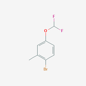 molecular formula C8H7BrF2O B1445458 1-Bromo-4-(difluoromethoxy)-2-methylbenzene CAS No. 1021172-76-8
