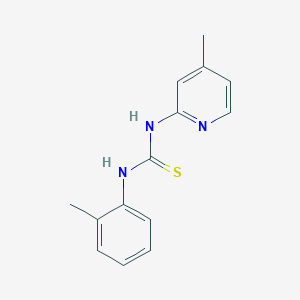 molecular formula C14H15N3S B14454600 N-(2-Methylphenyl)-N'-(4-methylpyridin-2-yl)thiourea CAS No. 71196-78-6