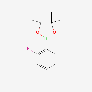 molecular formula C13H18BFO2 B1445466 2-(2-Fluoro-4-methylphenyl)-4,4,5,5-tetramethyl-1,3,2-dioxaborolane CAS No. 1165936-03-7