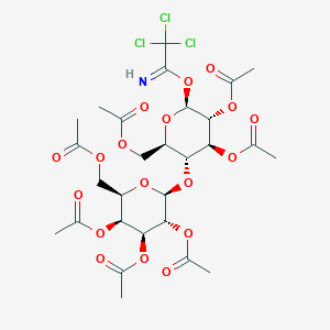 2,3,6-Tri-O-acetyl-4-O-(2,3,4,6-tetra-O-acetyl-beta-D-galactopyranosyl)-1-O-(2,2,2-trichloroethanimidoyl)-beta-D-glucopyranose
