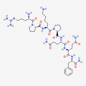 molecular formula C41H66N14O9 B14454795 Substance P, 7-L-phenylalaninamide-8-de-L-phenylalanine-9-deglycine-10-de-L-leucine-11-de-L-methioninamide- CAS No. 72226-88-1