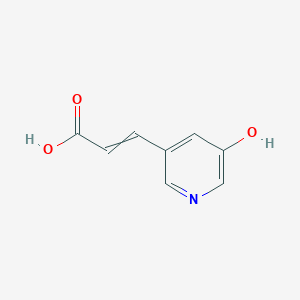molecular formula C8H7NO3 B1445480 3-(5-hydroxypyridin-3-yl)prop-2-enoic acid CAS No. 1807940-38-0