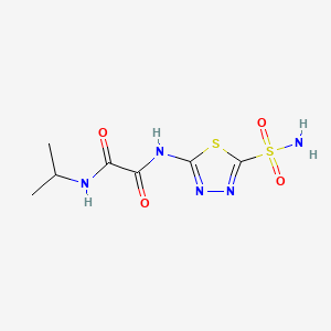 molecular formula C7H11N5O4S2 B14454829 N-Isopropyl-N'-(5-sulfamoyl-1,3,4-thiadiazol-2-yl)oxamide CAS No. 74186-50-8