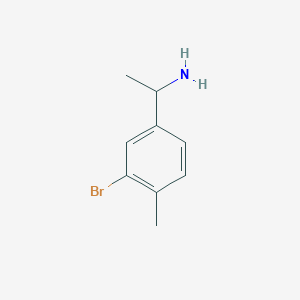 molecular formula C9H12BrN B1445483 1-(3-Bromo-4-methylphenyl)ethan-1-amine CAS No. 90485-17-9
