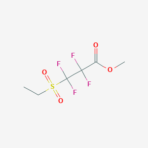 molecular formula C6H8F4O4S B14454837 Methyl 3-(ethanesulfonyl)-2,2,3,3-tetrafluoropropanoate CAS No. 77705-89-6
