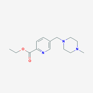 molecular formula C14H21N3O2 B1445490 Ethyl 5-[(4-methylpiperazin-1-yl)methyl]pyridine-2-carboxylate CAS No. 1407532-82-4
