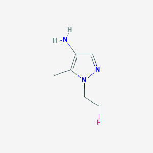 molecular formula C6H10FN3 B1445492 1-(2-fluoroethyl)-5-methyl-1H-pyrazol-4-amine CAS No. 1374829-78-3