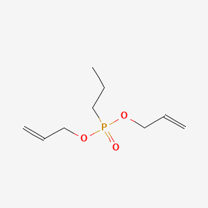 molecular formula C9H17O3P B14454964 Phosphonic acid, propyl-, diallyl ester CAS No. 73790-31-5