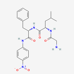 molecular formula C23H29N5O5 B14455055 Glycyl-L-leucyl-N-(4-nitrophenyl)-L-phenylalaninamide CAS No. 74589-09-6