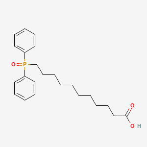 molecular formula C23H31O3P B14455066 11-(Diphenylphosphoryl)undecanoic acid CAS No. 73367-78-9
