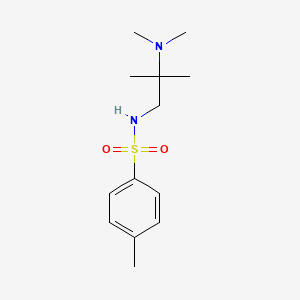 molecular formula C13H22N2O2S B14455073 N-[2-(Dimethylamino)-2-methylpropyl]-4-methylbenzene-1-sulfonamide CAS No. 73955-68-7