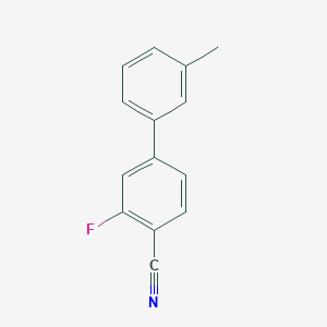 molecular formula C14H10FN B1445508 2-Fluoro-4-(3-methylphenyl)benzonitrile CAS No. 1381944-81-5