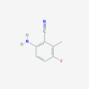molecular formula C8H7FN2 B1445510 6-Amino-3-fluoro-2-methylbenzonitrile CAS No. 1309377-56-7
