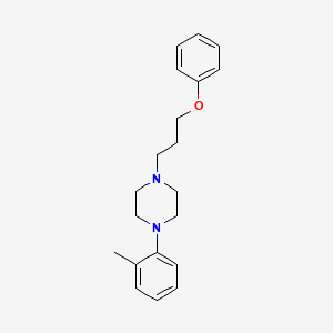 molecular formula C20H26N2O B14455130 Piperazine, 1-(3-phenoxypropyl)-4-(o-tolyl)- CAS No. 74038-00-9