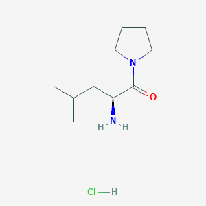 molecular formula C10H21ClN2O B1445515 (S)-2-amino-4-methyl-1-(pyrrolidin-1-yl)pentan-1-one hydrochloride CAS No. 40847-07-2