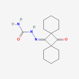 molecular formula C15H23N3O2 B14455161 Dispiro(5.1.5.1)tetradecane-7,14-dione, monosemicarbazone CAS No. 73987-17-4