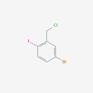 molecular formula C7H5BrClI B1445520 4-溴-2-(氯甲基)-1-碘苯 CAS No. 1261817-10-0