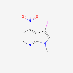 B1445524 3-Iodo-1-methyl-4-nitro-1H-pyrrolo[2,3-b]pyridine CAS No. 1398534-56-9