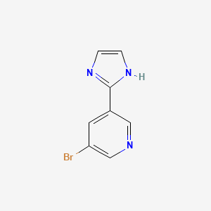 molecular formula C8H6BrN3 B1445525 3-bromo-5-(1H-imidazol-2-yl)pyridine CAS No. 1211521-74-2