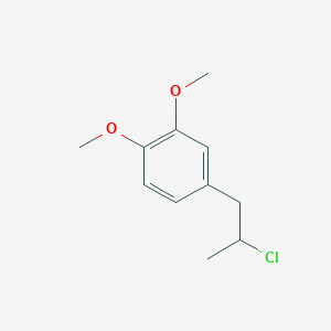 molecular formula C11H15ClO2 B14455250 4-(2-Chloropropyl)-1,2-dimethoxybenzene CAS No. 74156-72-2