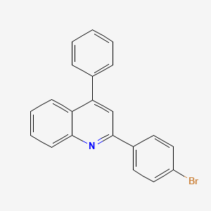 molecular formula C21H14BrN B14455258 2-(4-Bromophenyl)-4-phenylquinoline CAS No. 73402-91-2