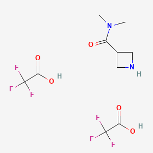 molecular formula C10H14F6N2O5 B1445526 N,N-dimethylazetidine-3-carboxamide bis(trifluoroacetate) CAS No. 1361115-38-9