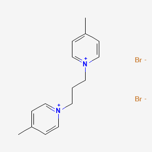 molecular formula C15H20Br2N2 B14455287 Pyridinium, 1,1'-(1,3-propanediyl)bis[4-methyl-, dibromide CAS No. 76780-19-3