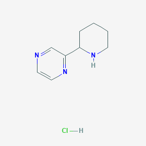 molecular formula C9H14ClN3 B1445529 2-(Piperidin-2-yl)pyrazine hydrochloride CAS No. 1361118-55-9