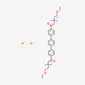 molecular formula C34H46Br2N2O4 B14455310 Ammonium, (p-terphenyl-4,4''-ylene)bis(2-oxoethylene)bis((2-(ethoxy)ethyl)dimethyl-, dibromide CAS No. 73206-30-1